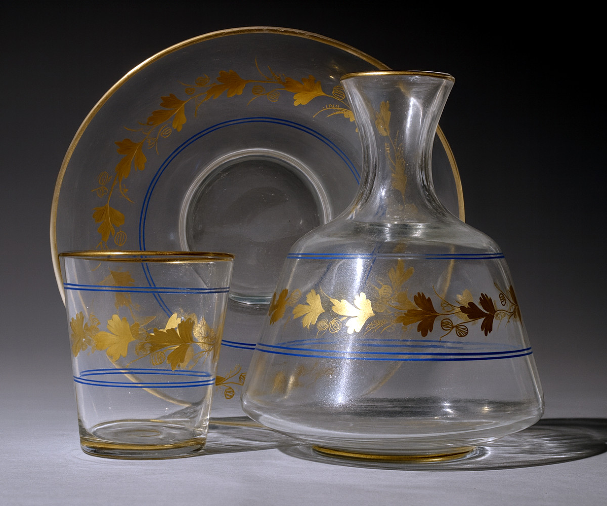 Carafe De Nuit , Epoque Napoleon III , Cristal XIXe , Dorure , Service à Eau , Baccarat