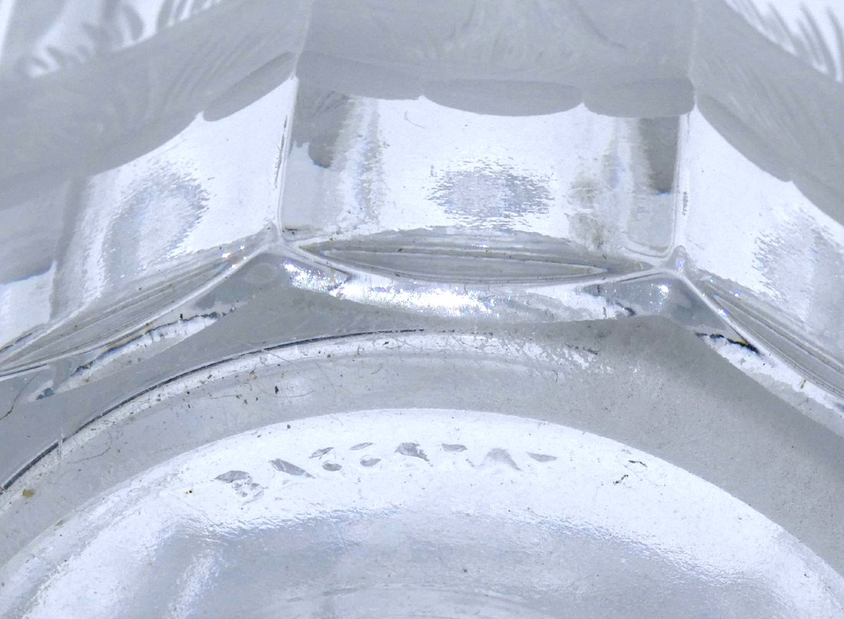 Grand Verre / Vase En Cristal Signé De Baccarat , Décor Gravé De Cerf Et Biche , Napoléon III-photo-4