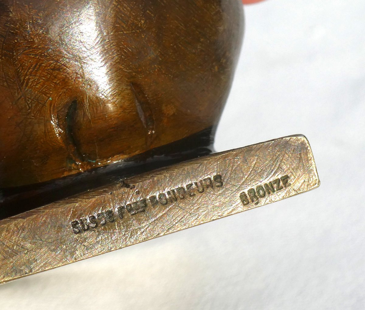 Bronze Sculpture, Jeweled Rabbit, Raised Ear, Edouard Marcel Sandoz, Animal Subject -photo-4