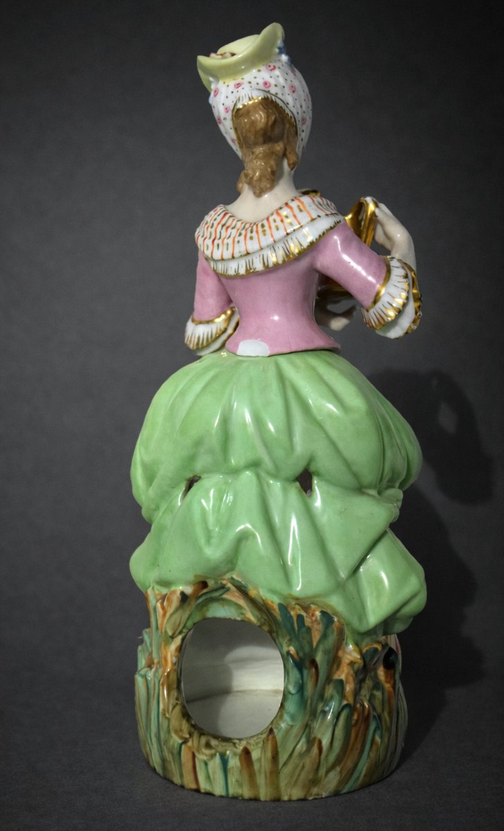 Grande Tisaniere Veilleuse En Porcelaine De Paris , La Belle Jardiniere Jacob Petit XIXe 1830-photo-2