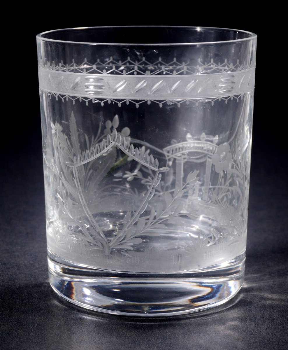 Verre / Gobelet de Mariage , Epoque Louis XVI , XVIIIe Temple De L'Amour , Flambeau , Normandie-photo-4