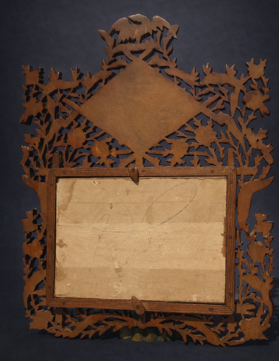 Double View Photo Frame, Carved Wood In The Style Of Gabriel Viardot, Napoleon III 19th Century, China/asia-photo-2