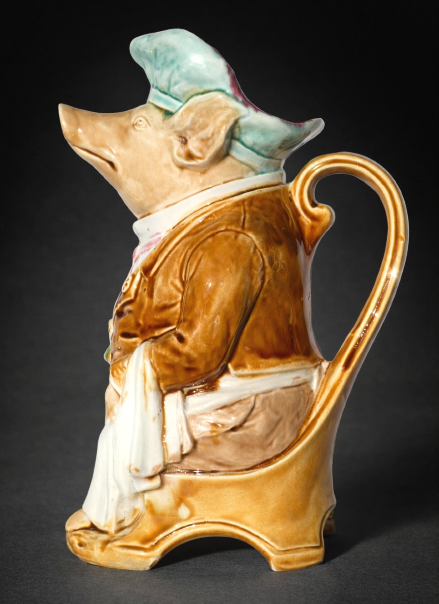 Onnaing Earthenware Pitcher, The Head Waiter, 19th-century Pig, Restaurant -photo-3