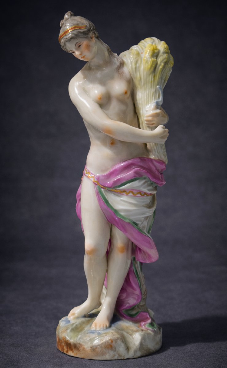 Mythological Subject In German Porcelain, 18th Century Style, Meissen, 19th Century, Ceres And Demeter, Goddess-photo-4