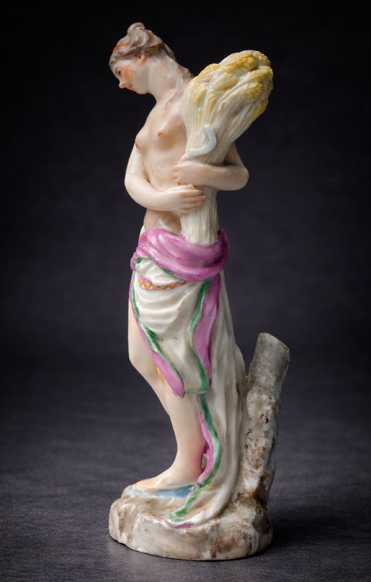 Mythological Subject In German Porcelain, 18th Century Style, Meissen, 19th Century, Ceres And Demeter, Goddess-photo-1