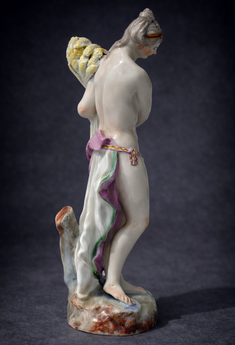 Mythological Subject In German Porcelain, 18th Century Style, Meissen, 19th Century, Ceres And Demeter, Goddess-photo-3