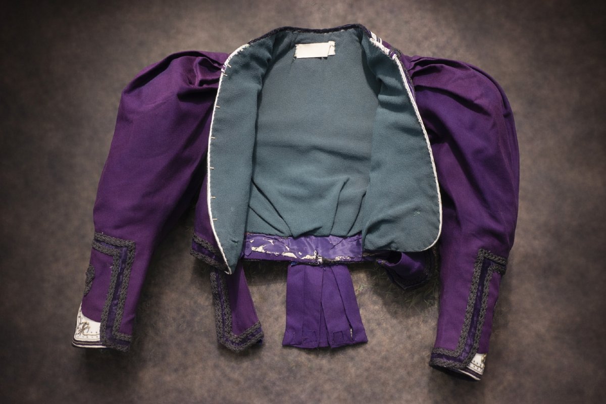 1900s Dress, Purple Wool Suit For Women, Belle époque Costume, 19th Century Fashion-photo-1