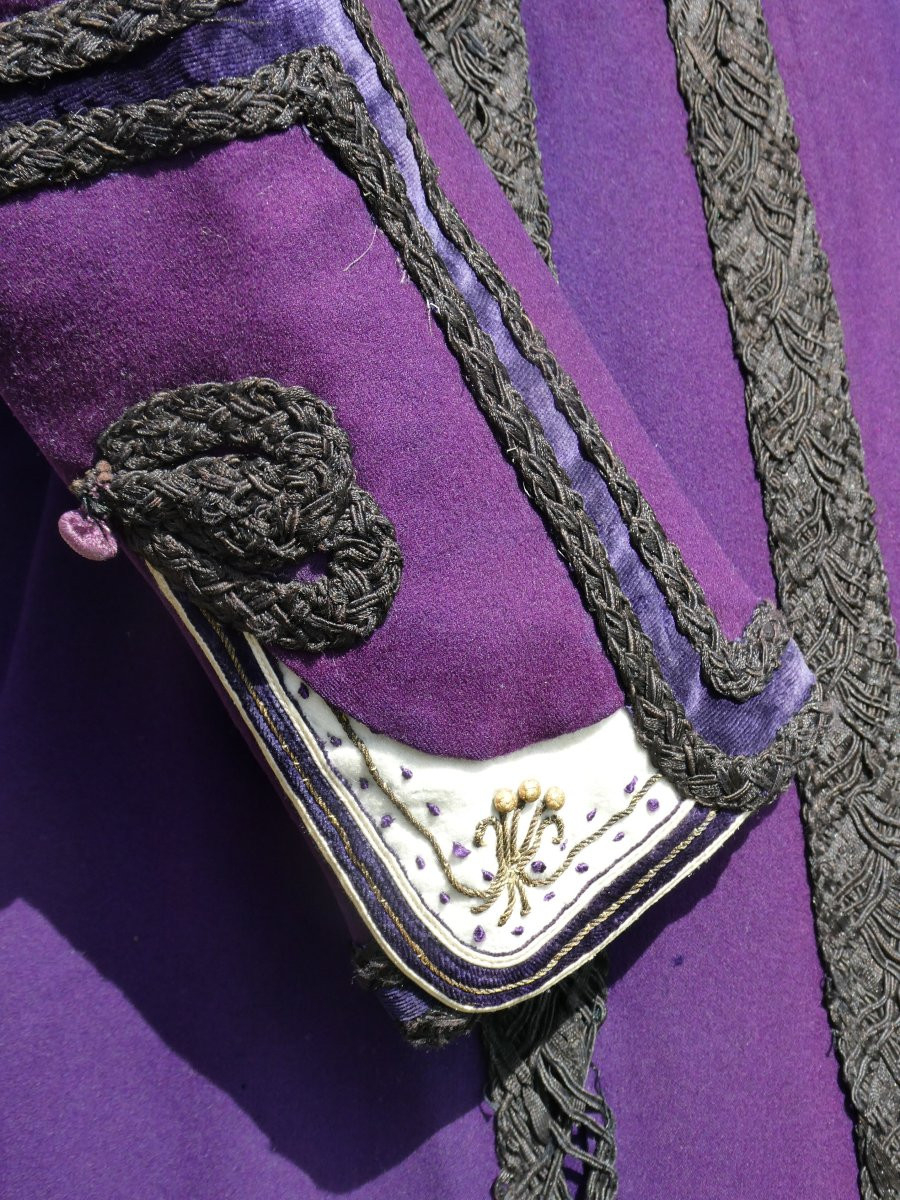 1900s Dress, Purple Wool Suit For Women, Belle époque Costume, 19th Century Fashion-photo-4