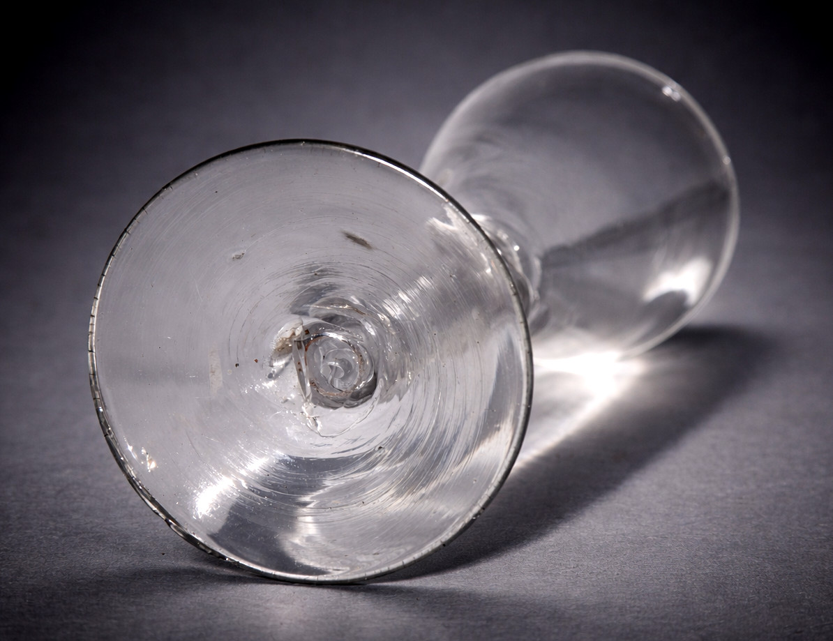 Stemmed Glass, 18th Century, Twist, Blown Glass, Wine, Tableware-photo-3