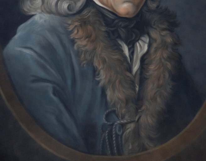 Portrait From The 18th Century, Philosopher Voltaire, Age Of Enlightenment, Pastel, Gilt Frame-photo-4