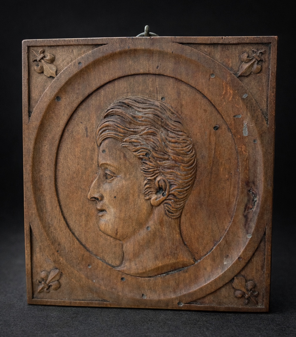 Royalist Bas-relief, 1820 Portrait Of King Charles X Of France, Historical Souvenir
