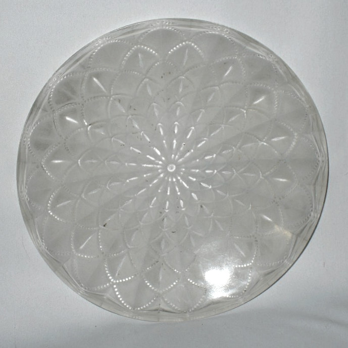 Plat / Coupe En Verre Moule d'époque Art Deco , 1925 , Degue - Verlys