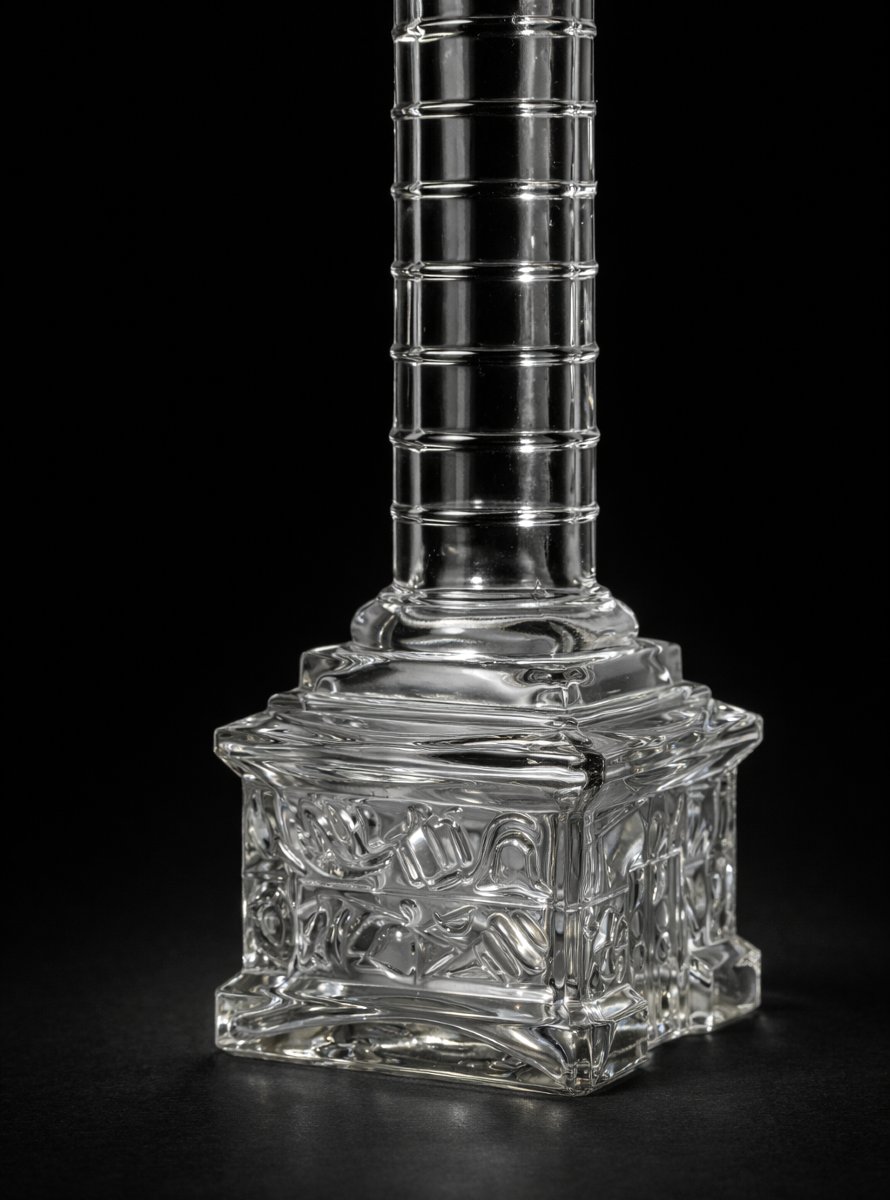 Molded Glass Bottle By Theodore Legras, Vendôme Column, Emperor, 19th Century Paris -photo-2