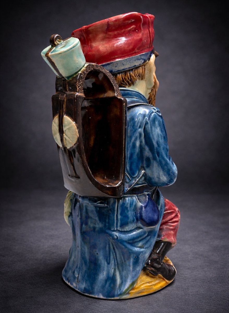 Onnaing Earthenware Pitcher, Military, Long Live The Reduction Of Periods, Northern Faience-photo-1