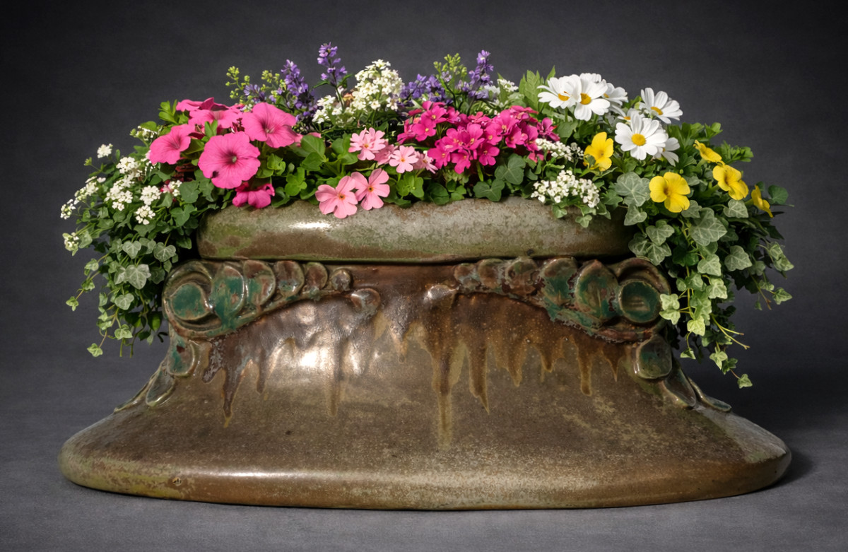 Jardiniere Epoque Art Nouveau , Centre De Table , Gres Charles Greber 1900