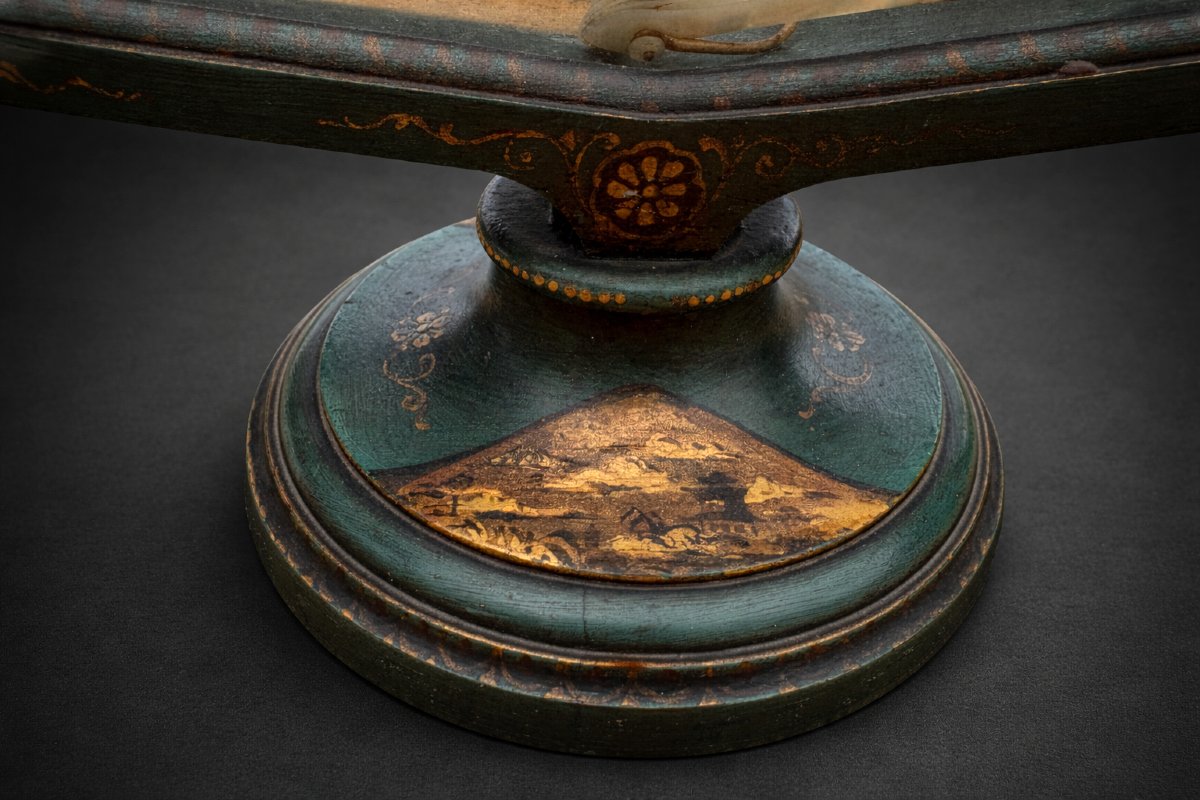 Fan In Its Napoleon III Frame, Shop Window, Martin Varnish, 19th Century, Mother-of-pearl-photo-2