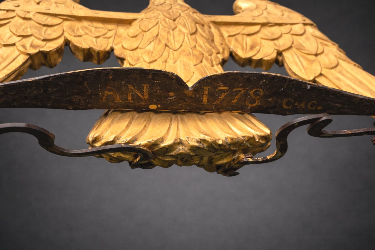 Large Lectern, 18th Century, Gilded Wooden Eagle, Church, Liturgy, Missal Holder-photo-2