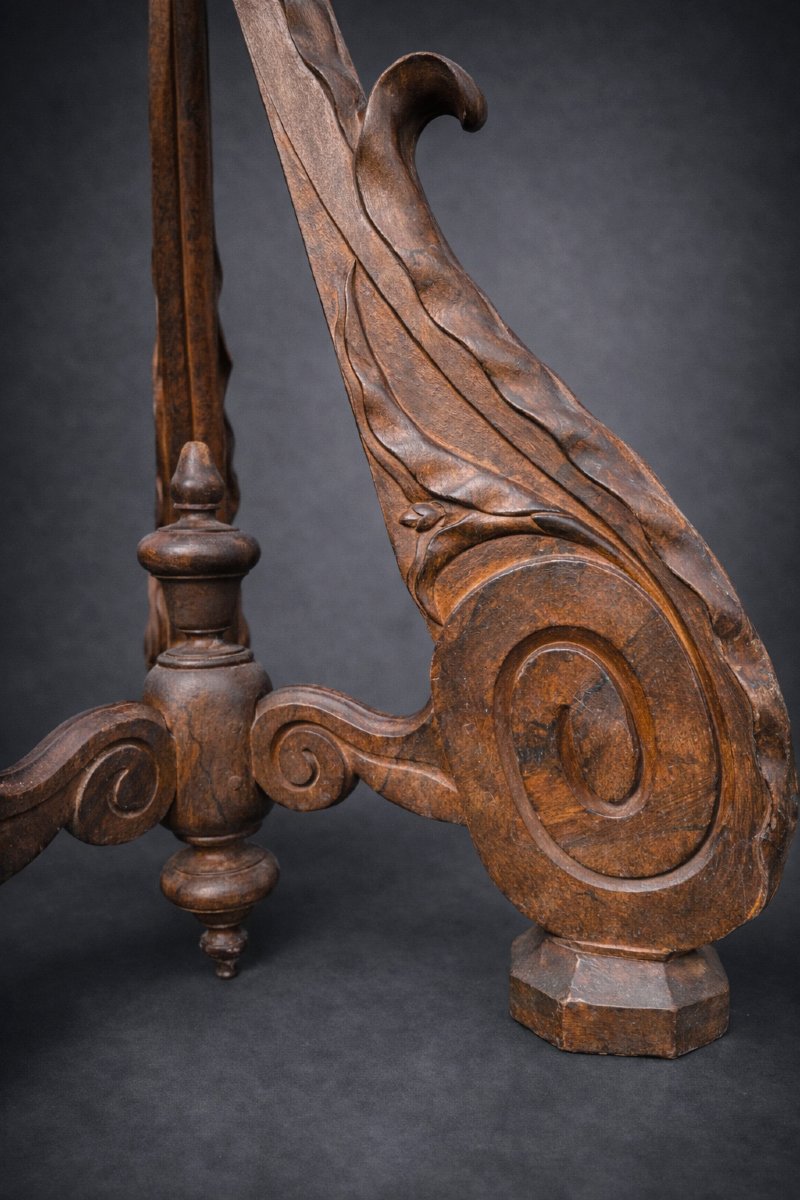 Large Lectern, 18th Century, Gilded Wooden Eagle, Church, Liturgy, Missal Holder-photo-5