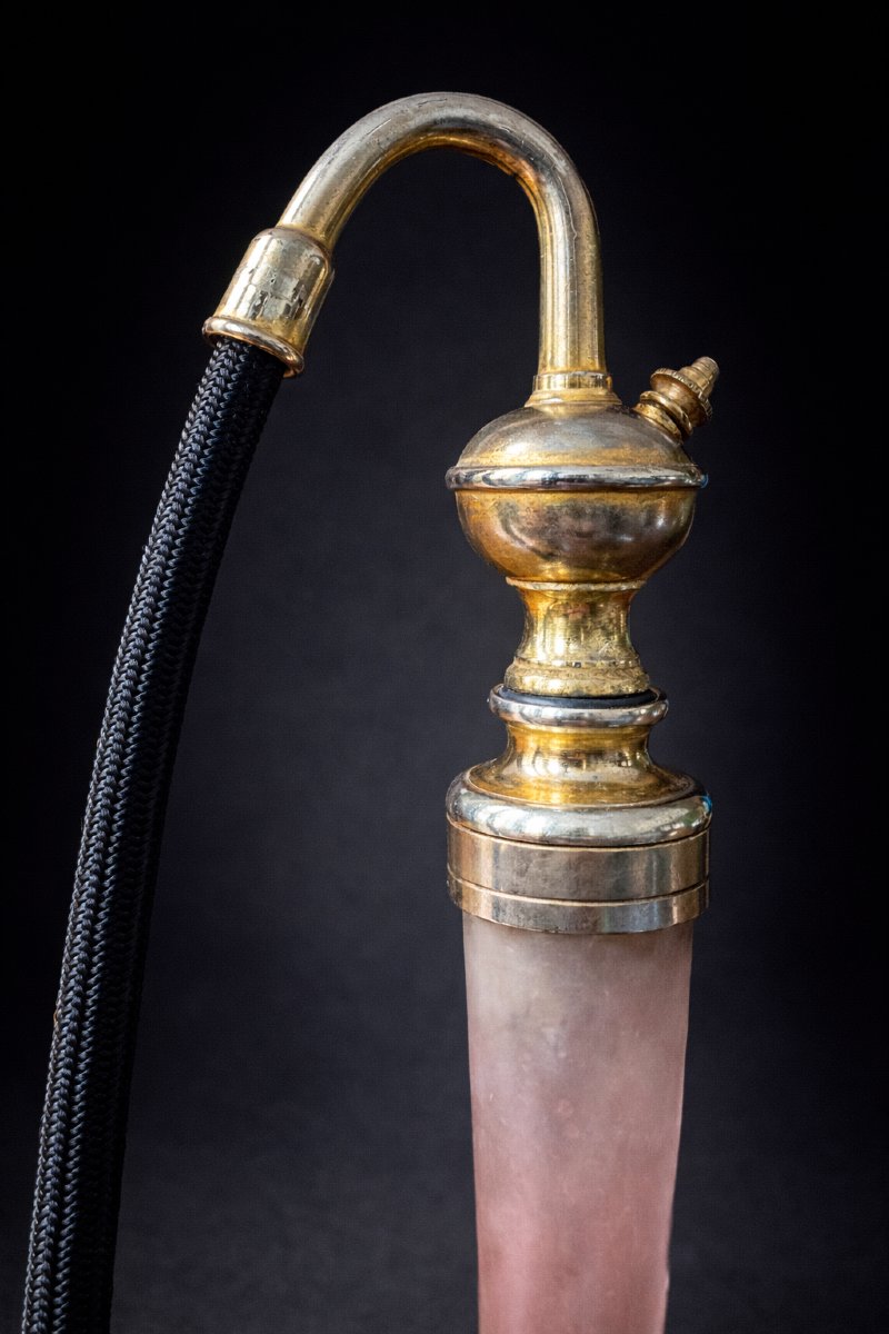 Vaporisateur Art Nouveau , Signé Emile Gallé , XIXe , Flacon à Parfum , Decor Floral , Verre-photo-2