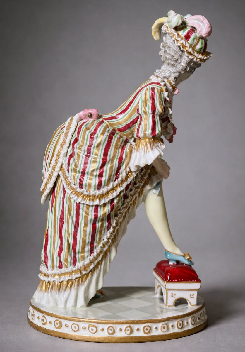 Sujet érotique En Porcelaine Allemande Femme XVIIIe Siecle , Objet Seditieux Mécanisme Curiosa-photo-3