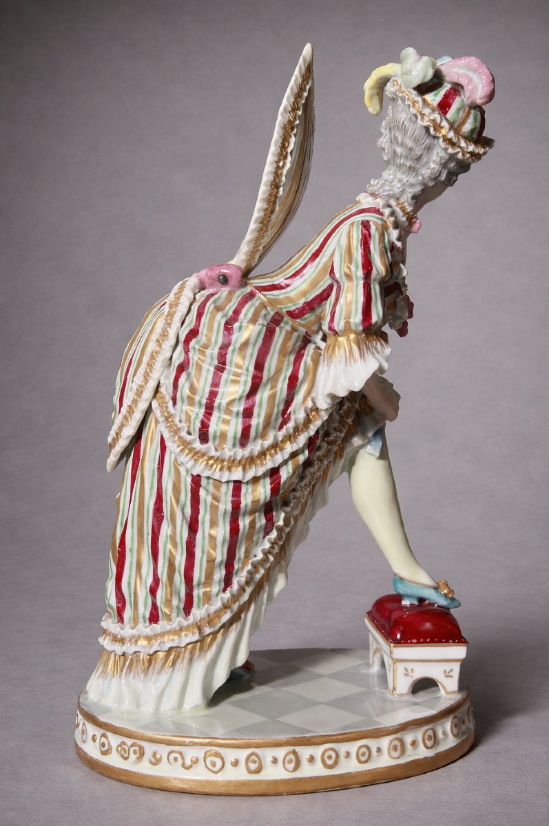Sujet érotique En Porcelaine Allemande Femme XVIIIe Siecle , Objet Seditieux Mécanisme Curiosa-photo-4