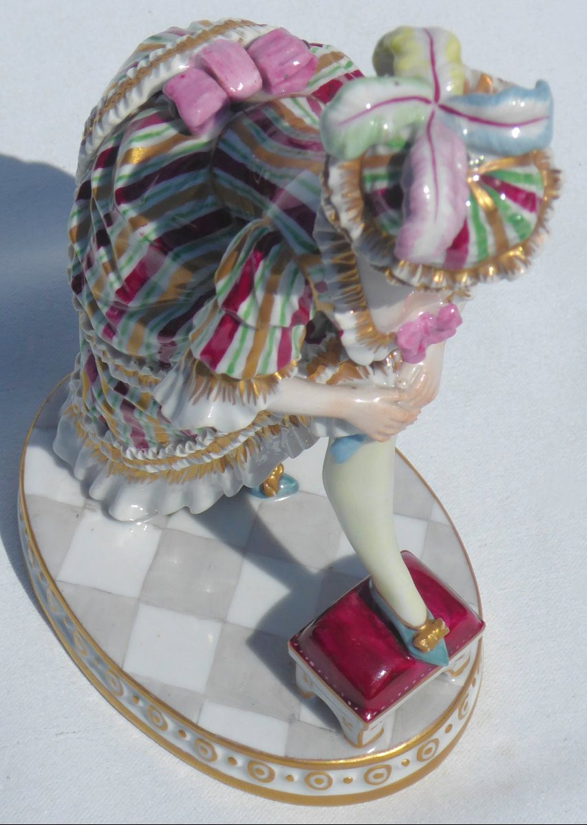 Sujet érotique En Porcelaine Allemande Femme XVIIIe Siecle , Objet Seditieux Mécanisme Curiosa-photo-7