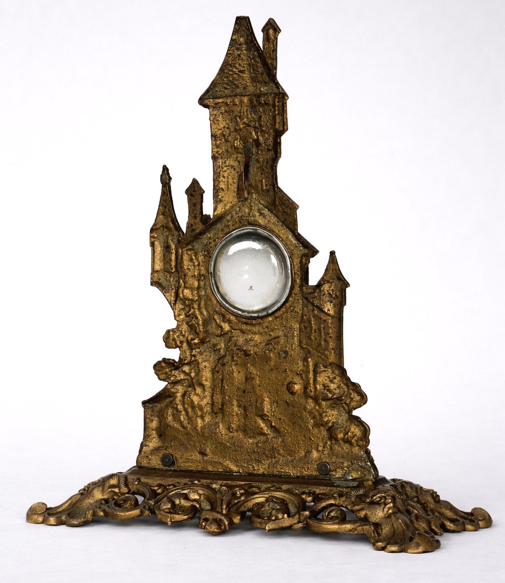 Napoleon III Era Watch Stand, 19th Century Fable, Bronze, Bas-relief, Curiosity, Anticlerical-photo-3