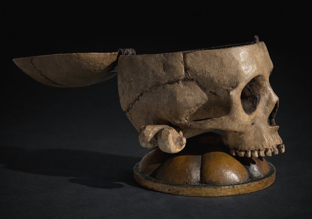 Memento Mori, Human Skull In Papier-mâché, 18th-century Style Reliquary Box, Vanity, Casket-photo-5