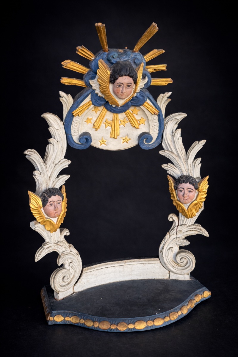 Altarpiece, Chapel Ceiling, Canopy/baldachin 18th Century, Gilded Wood, Cherubs, Baroque-photo-1