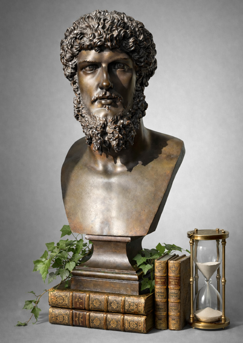 Souvenir Du Grand Tour , Buste En Bronze , Empereur Lucius Verus , XIXe , Antique 