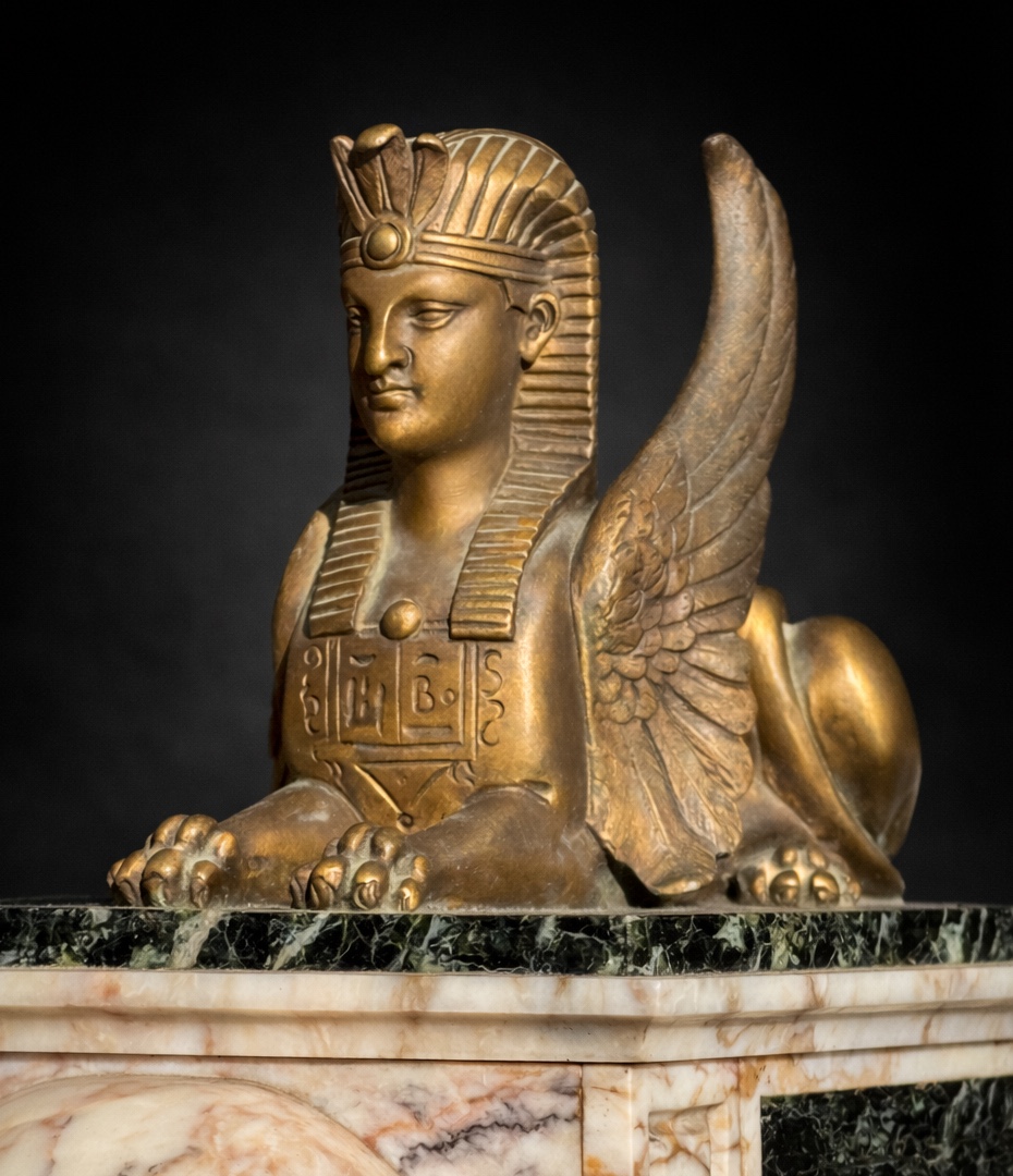 Pendule Époque Napoléon III , Style Retour D’Egypte , XIXE , Sphynx Empire -photo-4
