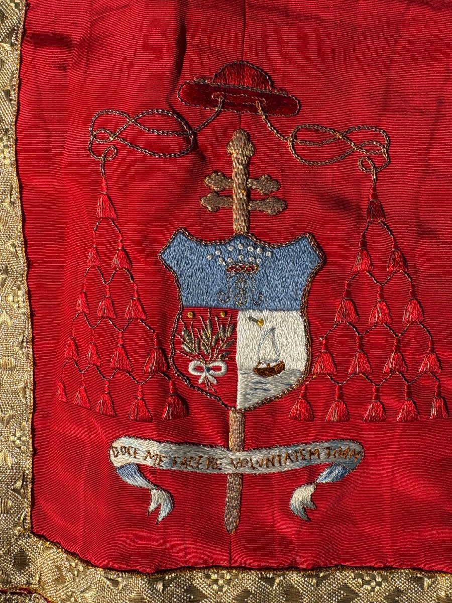 Tenue De Cardinal , Surplis En Dentelle , Mitre , Gants , Barrette Rochet , Fascia , Dalmatique-photo-2