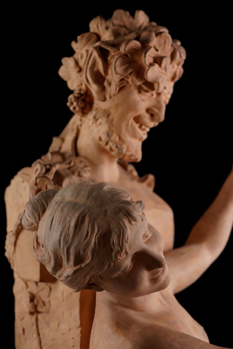 Sculpture En terre Cuite , Ménade Domien Van Den Bossche , Faune , Danseuse Napoleon iii-photo-1