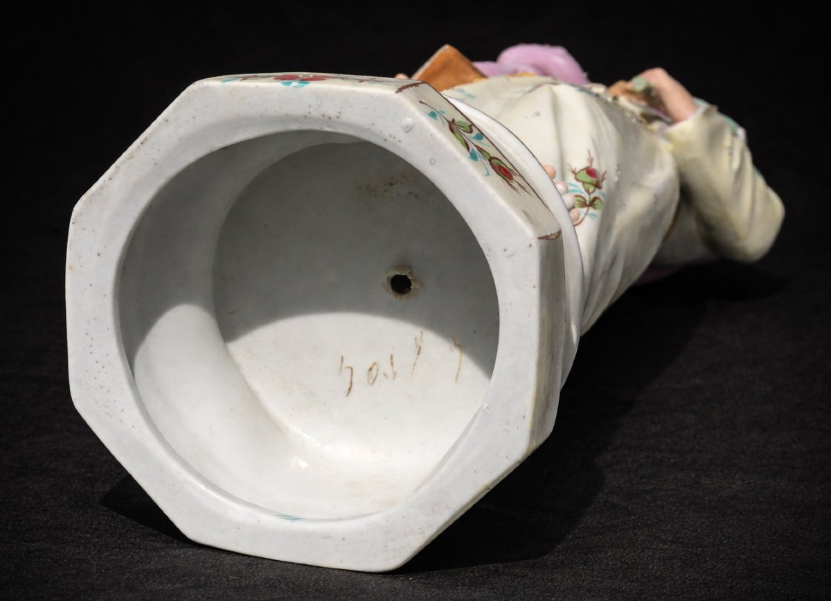 Grand Sujet En Biscuit Polychrome , Napoléon III , Saint Antoine de Padoue , Enfant Jesus XIXe-photo-2