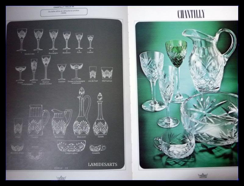 Glasses In Crystal Engraved From Saint Louis, Chantilly Model Flutes, Cups, Cups-photo-1
