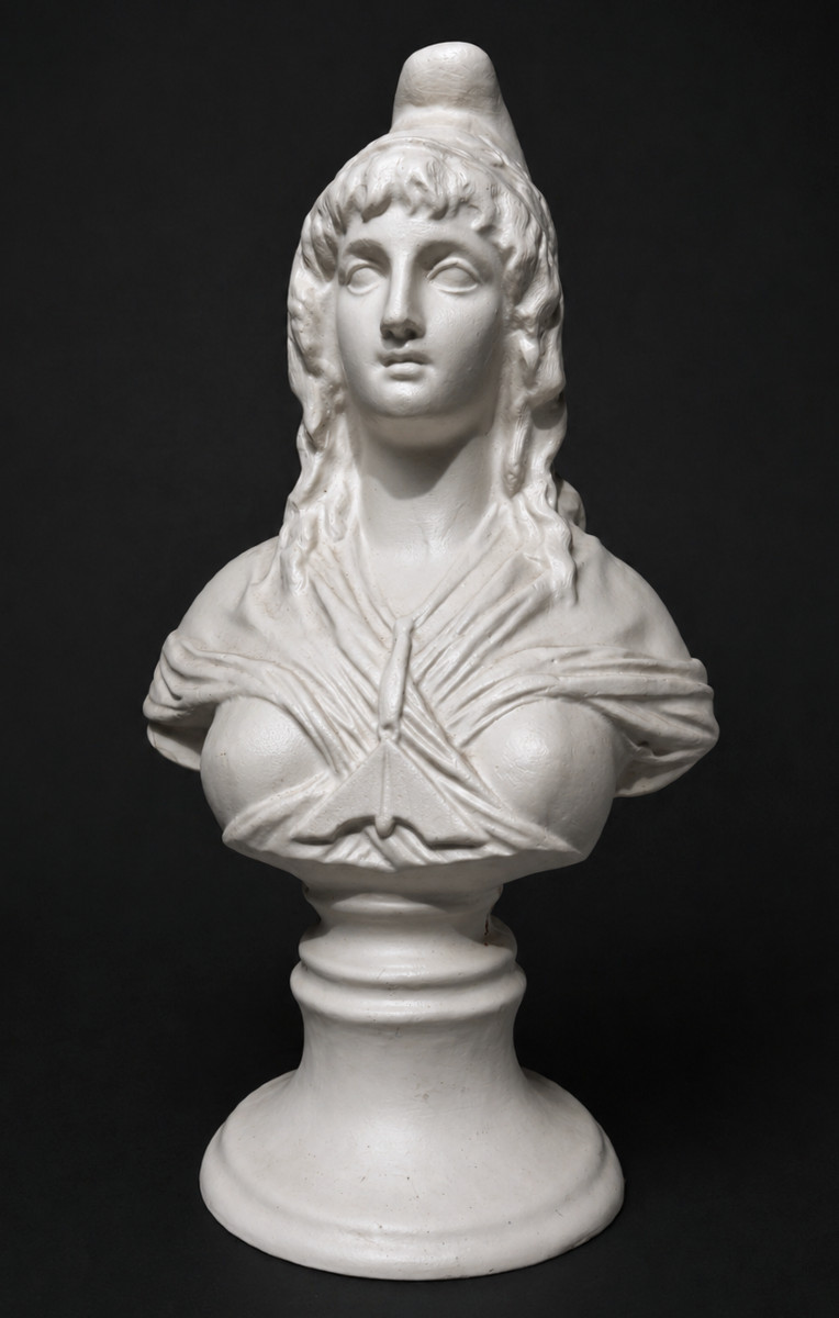 Buste Marianne En Biscuit Naturel , Sujet Maçonnique XIXe , IIIe République , Bonnet Phrygien