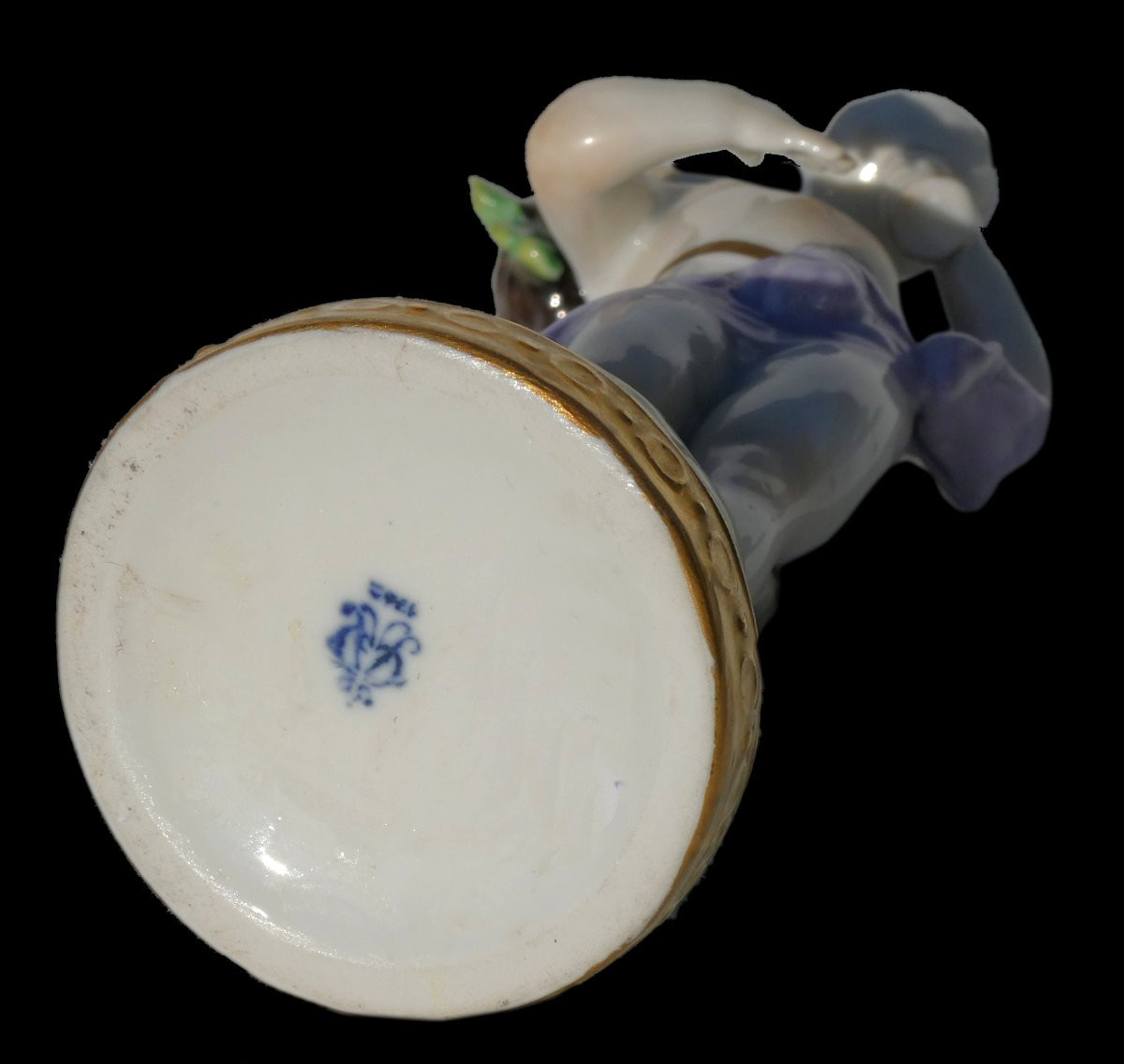 Mythological Subject In German Porcelain 18th Century Style , Volkstedt 19th Century , Bacchus Vigne Raisin-photo-3