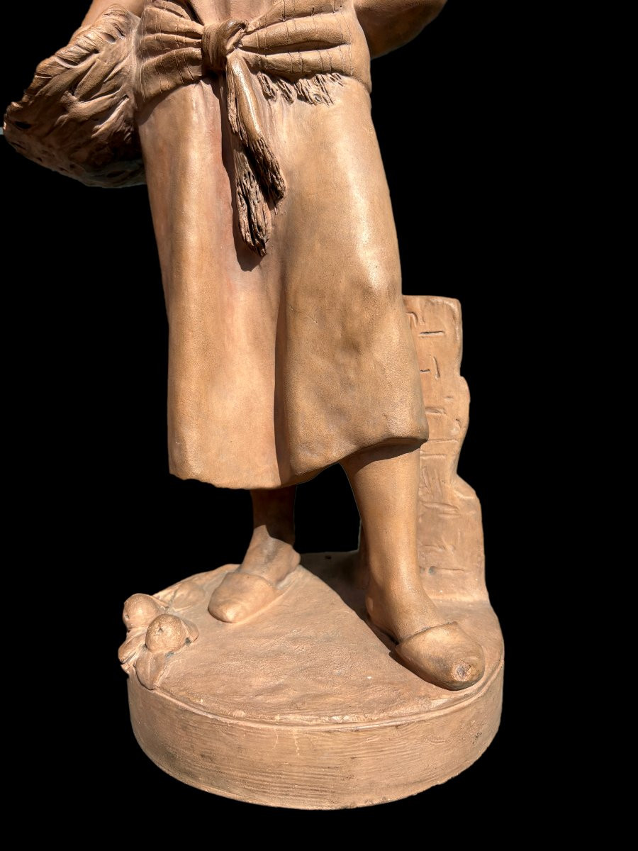 Terre Cuite Orientaliste Signé Antoine Bastet Editée Par Sèvres , Egyptienne Denudée , Curiosa-photo-1