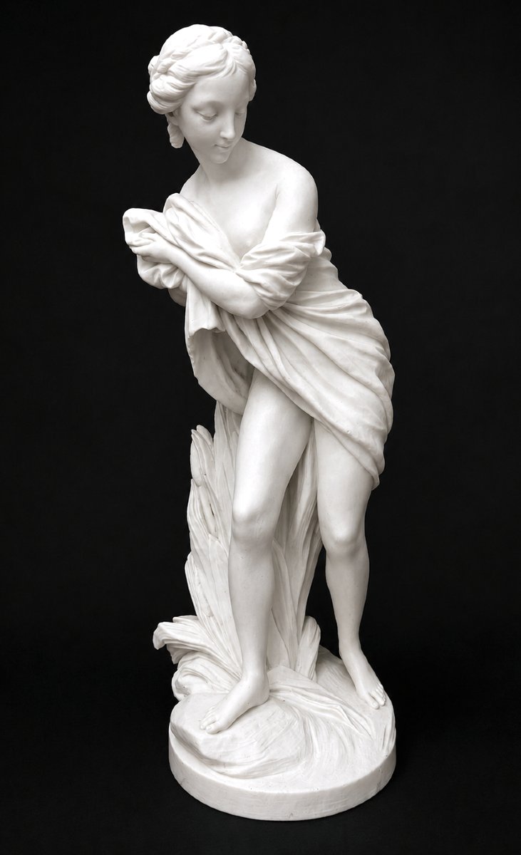 Grand Biscuit Naturel Epoque XIXe siecle , La baigneuse Aux Roseaux Falconet , Femme Nue XVIIIe-photo-4