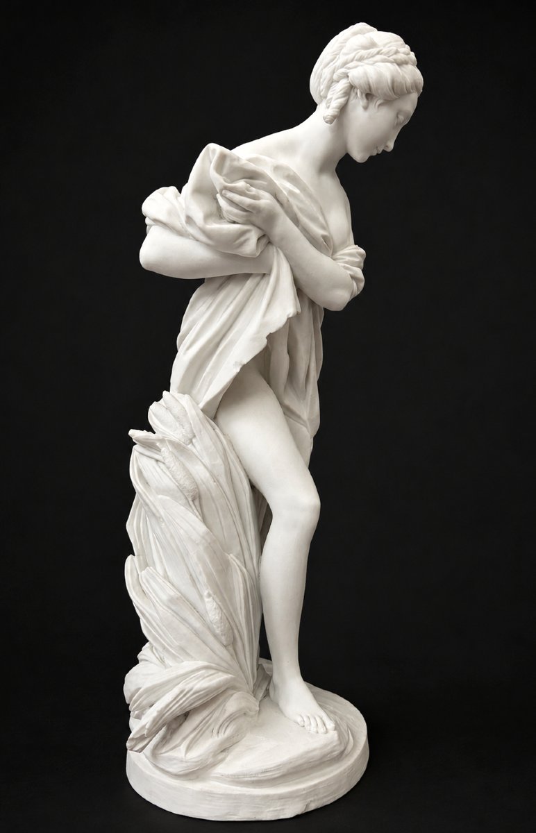 Grand Biscuit Naturel Epoque XIXe siecle , La baigneuse Aux Roseaux Falconet , Femme Nue XVIIIe-photo-3