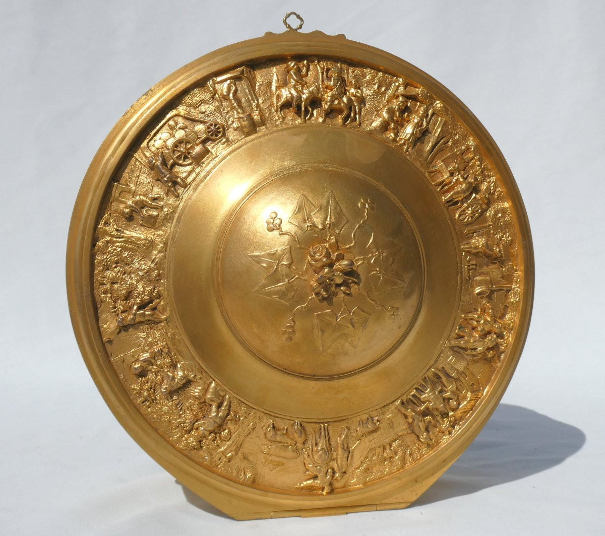 Grande Boite A Bijoux Epoque Napoléon III , Bronze Doré , Ecrin , Coffret XIXe , Lierre Paris-photo-2