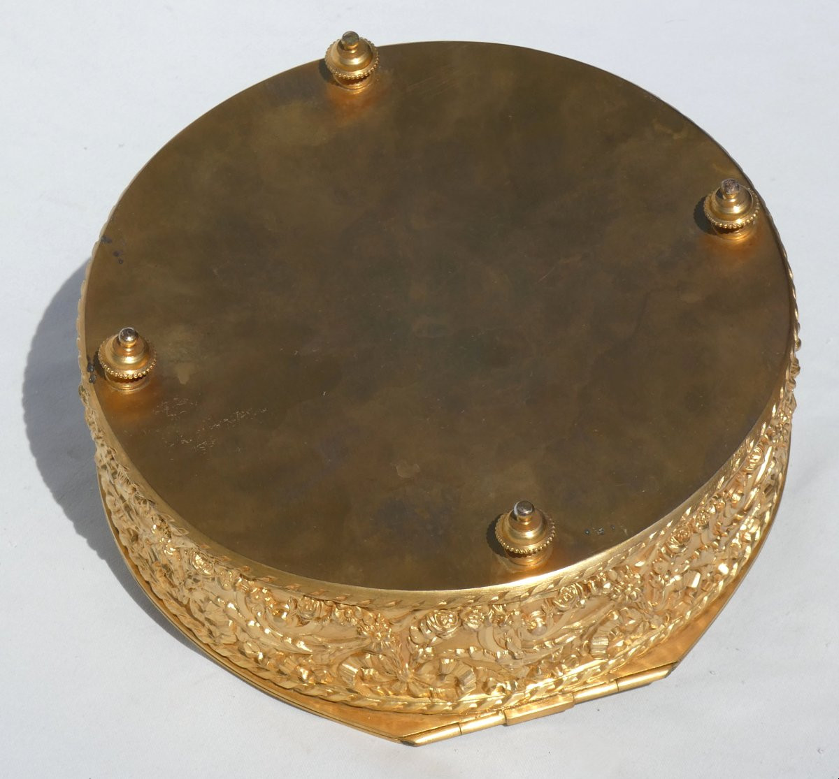 Grande Boite A Bijoux Epoque Napoléon III , Bronze Doré , Ecrin , Coffret XIXe , Lierre Paris-photo-8
