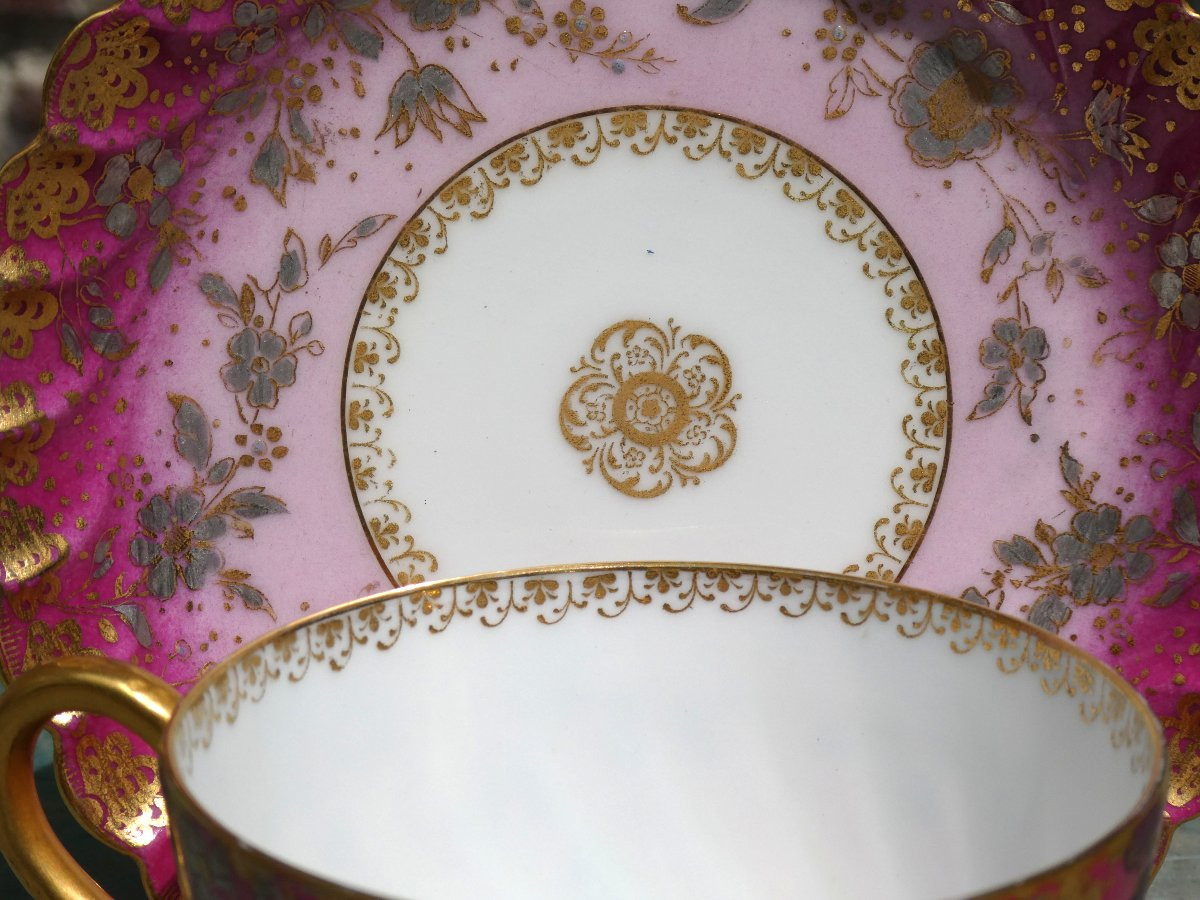 Limoges Porcelain Tea / Coffee Set , Art Nouveau , Haviland 19th , 1900 , Cups-photo-2
