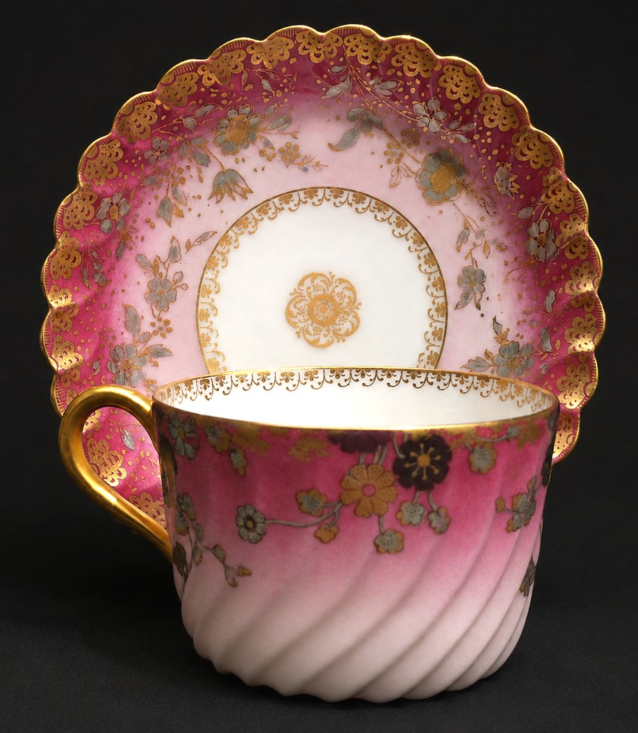 Limoges Porcelain Tea / Coffee Set , Art Nouveau , Haviland 19th , 1900 , Cups-photo-5