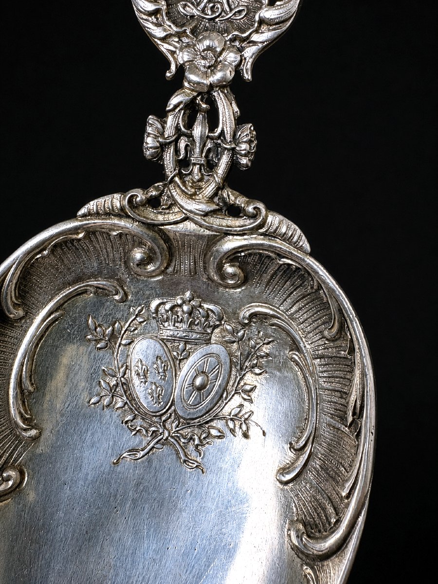 Large Piece In Solid Silver XIXth , Portrait Of Louis XVI , Historical Souvenir , Ladle-photo-3