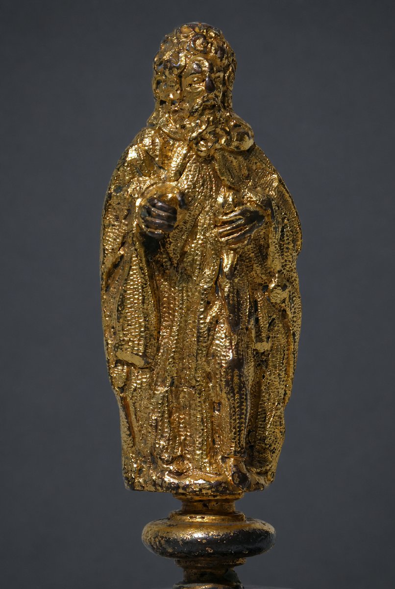 Saint Evangile En Bronze Doré , Element De Retable Haute Epoque XVIe Siecle , Statue Religieuse-photo-2