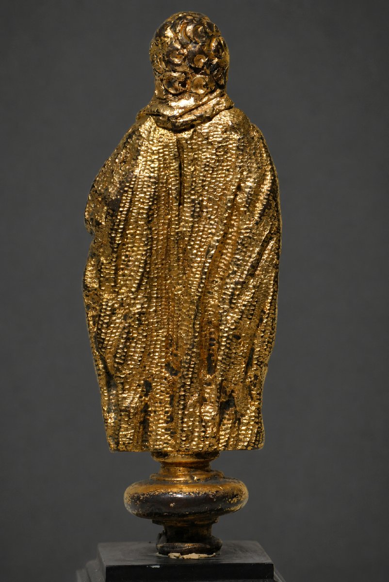 Saint Evangile En Bronze Doré , Element De Retable Haute Epoque XVIe Siecle , Statue Religieuse-photo-4