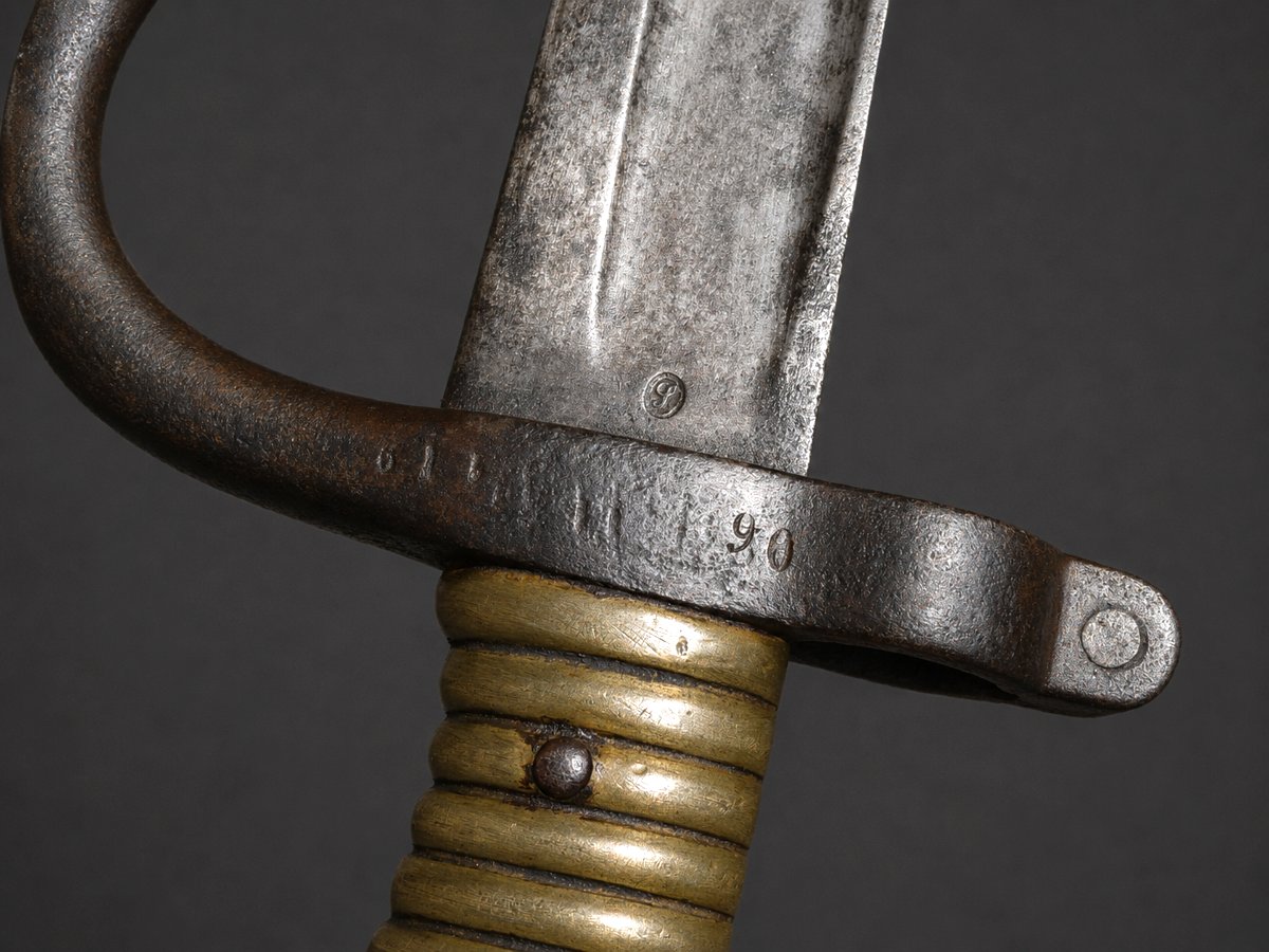 Baionnette Chassepot Pour Fusil Gras , Modele 1873 , Militaria , Fourreau XIXe-photo-2