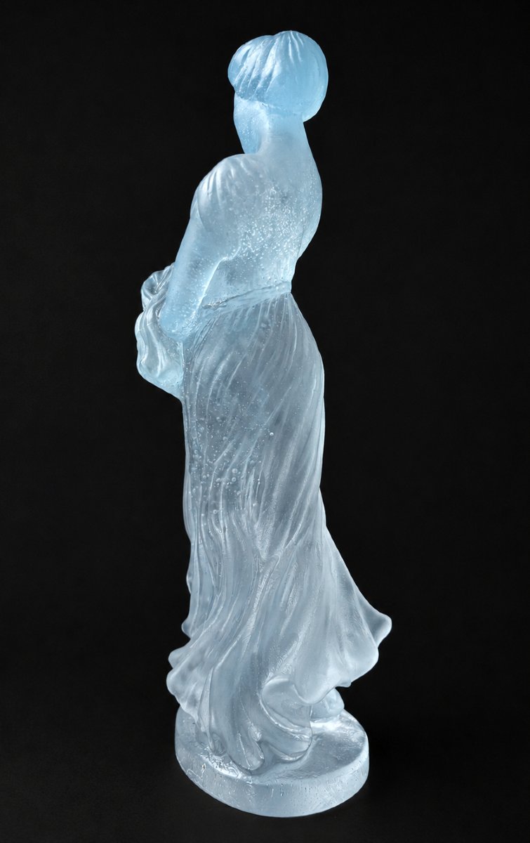 Maternité En Pate De Verre , Mere à l'Enfant , Signée Daum France , Art Nouveau-photo-4