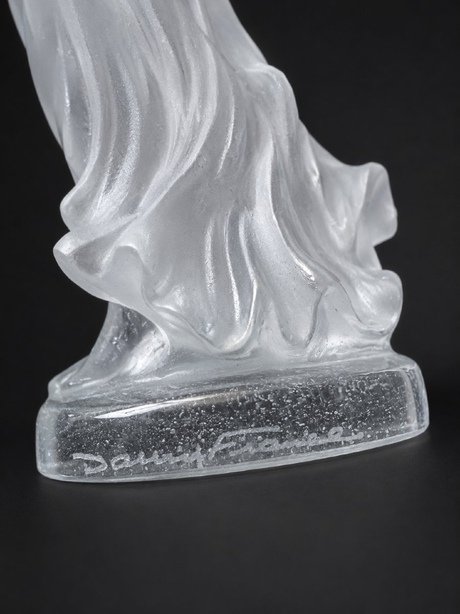 Maternité En Pate De Verre , Mere à l'Enfant , Signée Daum France , Art Nouveau-photo-2